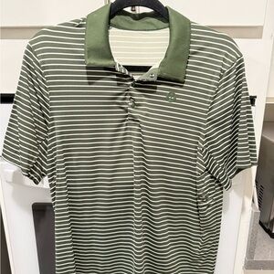 lululemon athletica Olive Striped Polo Shirt